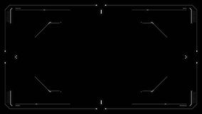 Futuristic glitchy HUD aim. Cyberpunk hologram style distorted HUD screen. User interface screen for game, movie, sci-fi, drone footage, VR etc. Video overlay template. Cyber, tech concept. - Powered by Shutterstock - Get 15% off with code: PIKWIZARD15