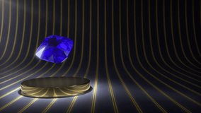 Sapphire background loop luxurious. This jewel backdrop is loopable. - Powered by Shutterstock - Get 15% off with code: PIKWIZARD15