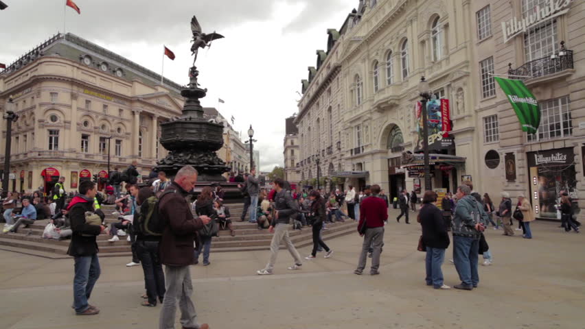 LONDON - OCTOBER 7, 2011: People on Piccadilly Circus in the afternoon