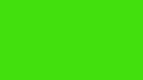 video animation heart shape flat drawing outline, on a green chroma key background