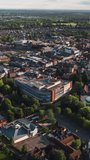 Vertical Video of Guildford, Vertical Aerial View Shot, day