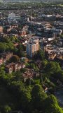Vertical Video of Guildford, Vertical Aerial View Shot, day