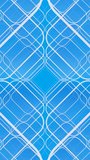 Vertical video abstract transparent blue rhomb grid tunnel loop animation