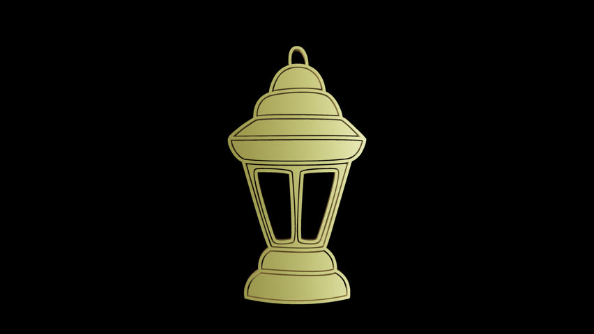 logo animation 3d spin loop islamic logo transparent mov file gold metallic 