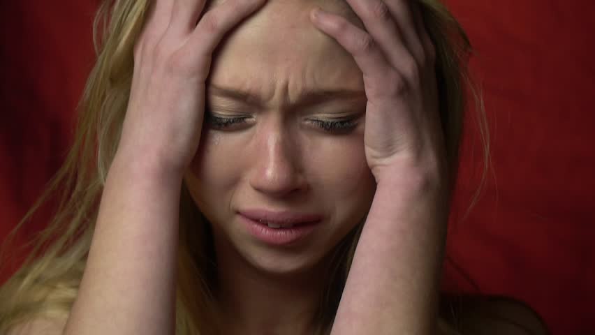 Blonde Teen Forced Crying