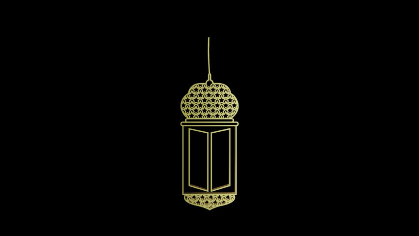 logo animation 3d spin loop islamic logo transparent mov file gold metallic 