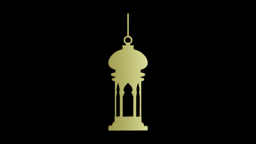 logo animation 3d spin loop islamic logo transparent mov file gold metallic 