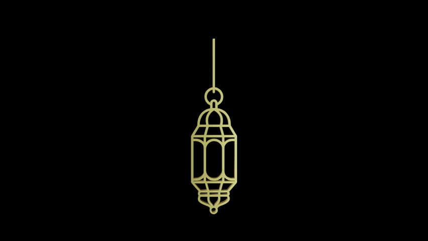 logo animation 3d spin loop islamic logo transparent mov file gold metallic 