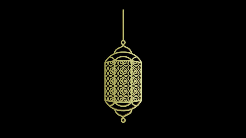 logo animation 3d spin loop islamic logo transparent mov file gold metallic 