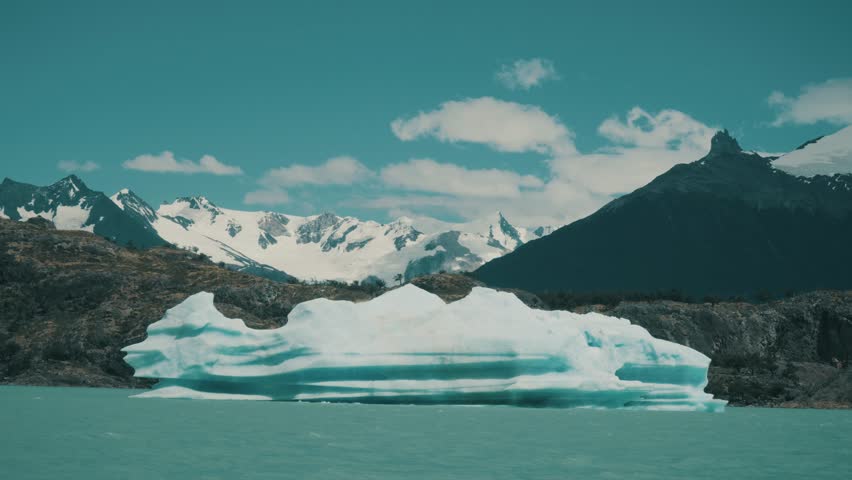 Icebergs On Lake Argentino, Patagonia, Argentina - POV Royalty-Free Stock Footage #3458068717