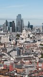 Vertical Video of London, Vertical Aerial View Shot, day
