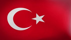 turkey flag waving animation video
