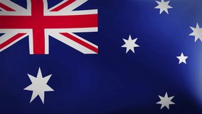australia flag video animation video 4k