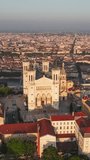 Vertical Video of Lyon, Vertical Aerial View Shot