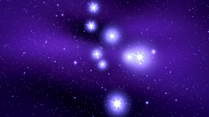 Animation of the Gemini zodiac sign in the cosmic night sky. The Gemini zodiac sign is a constellation of bright stars connected by luminous lines. Constellation and horoscope symbol. Astronomy.