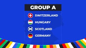 Group A of the European football tournament in Germany in 2024! Group stage of European soccer competitions in Germany! - Powered by Shutterstock - Get 15% off with code: PIKWIZARD15