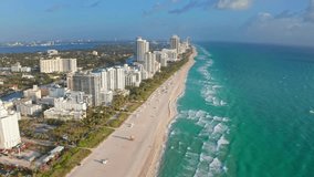 Miami Beach Sunrise: Aerial View in 4K Ultra HD