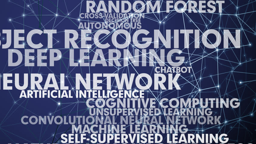 Machine learning and ai exploring world of connected lines through deep learning, natural language processing, and autonomous technology in artificial intelligence