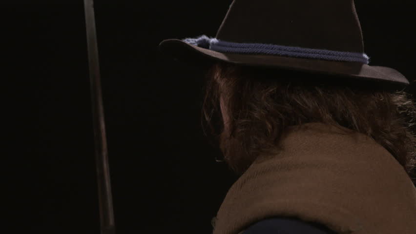 VIRGINIA - SEPTEMBER 2017 - Close details of Authentically recreated Civil War Union Army Soldier circa 1864, Sherman