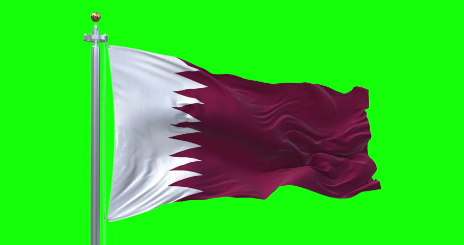 Qatar Flag. 4K 3D Realistic Waving Flag with Green Screen (Perfect Loop) Royalty-Free Stock Footage #3458676525