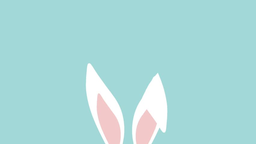 4k animation of cute bunny ears for easter Royalty-Free Stock Footage #3458738109