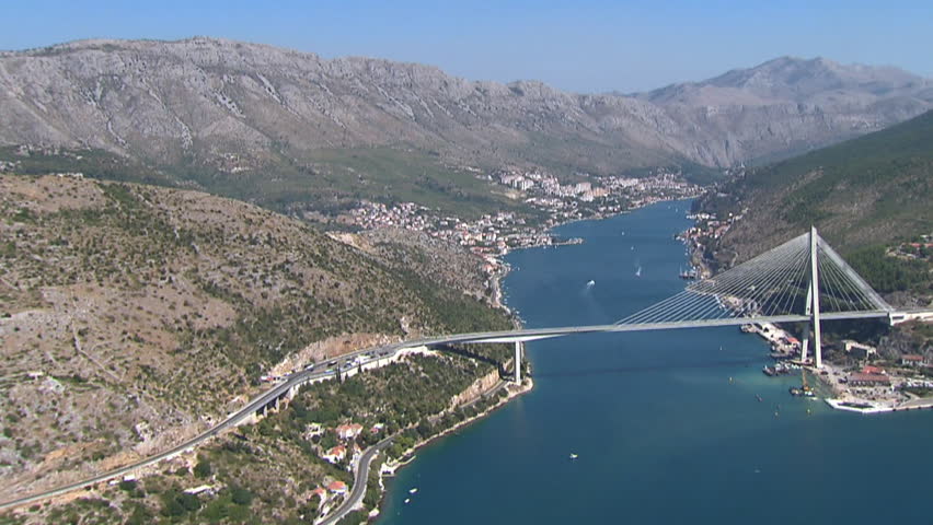 A cable-stayed bridge across the River Dubrovacka