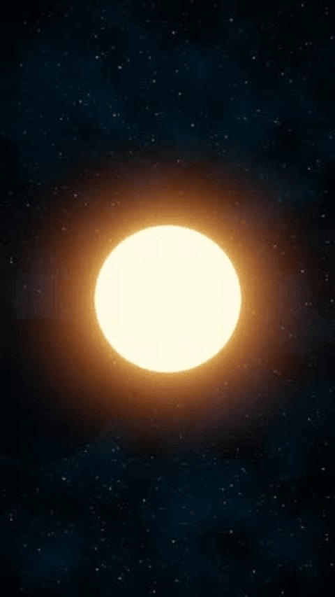 Representation of a solar eclipse on a space background with moving stars. Vertical format. 3D Rendering : vidéo de stock