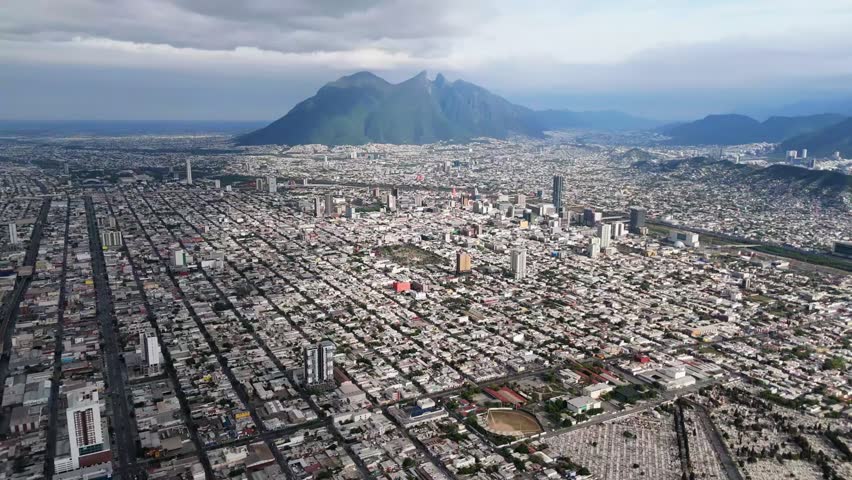 Monterrey City with Mountain in the Background
