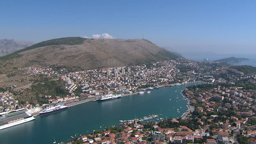 Port of Gruz and Srdj hill, Dubrovnik, Croatia