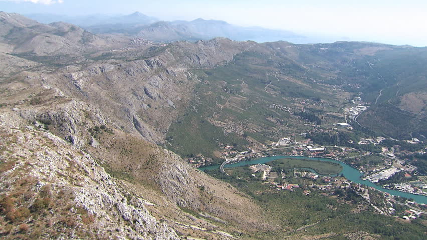 Hills and mountains around Dubrovnik and River Dubrovacka, Croatia