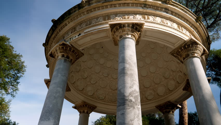 The Temple of Diana, in neoclassical style located inside the Villa Borghese park. Rome. italy