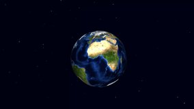 Earth planet isolated in black background 3d rendered video clip