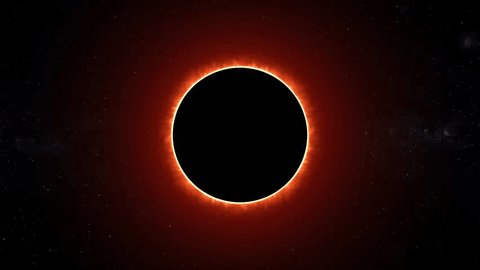 Solar eclipse isolated in background 3d rendered video clip ஸ்டாக் வீடியோ