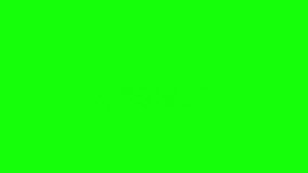 various kinds of heart shapes, animation, green screen background