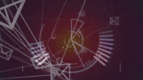 Animation of scope scanning and shapes over mathematical equations on black background. Global science, computing and digital interface concept digitally generated video. - Powered by Shutterstock - Get 15% off with code: PIKWIZARD15