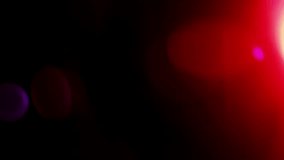 Red beam of light creates light leak into anamorphic lens along with bokeh and halo, moving from right edge of frame to bottom against black background for blending effect. - Powered by Shutterstock - Get 15% off with code: PIKWIZARD15