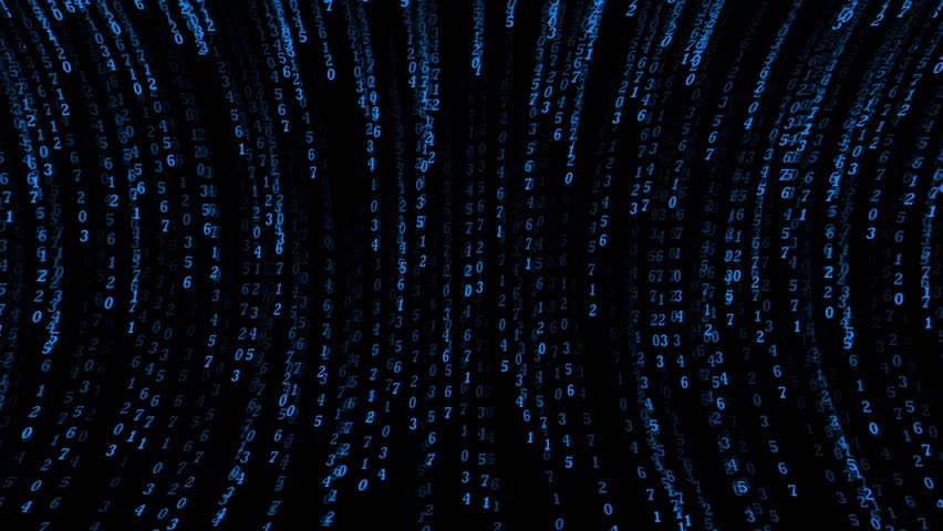 Animated Digital Cyberspace with matrix numbers rain and Digital Data Network Connections. Cyber digital numbers futuristic background - Powered by Shutterstock - Get 15% off with code: PIKWIZARD15