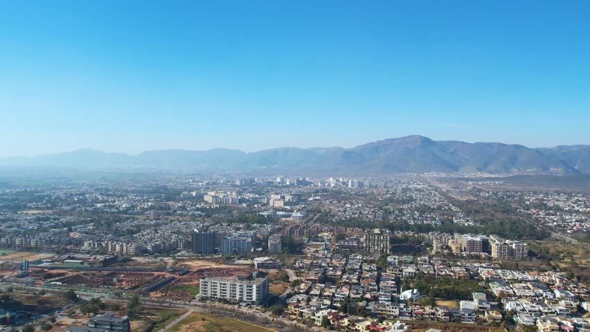 Expansive aerial view of Islamabad