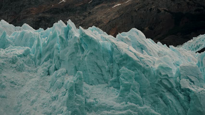 Blue Ice Of The Famous Glacier In Lago Argentino, Patagonia - Close Up Royalty-Free Stock Footage #3459901327