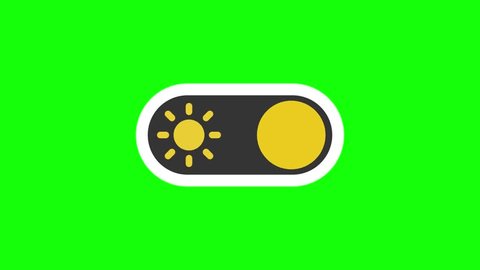 Day night concept sun and moon switch green screen Arkistovideo