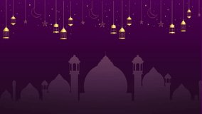 Happy Ramadan Kareem 4th Day Mubarak greeting message animation Vecotr	
