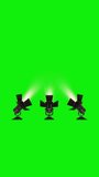 footage of luxury stage lights, beautiful spotlights. Stage Lights 
 on green screen background. 4k vertical video animation