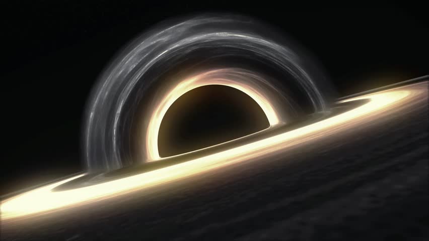 Approaching the black hole. 3d animation