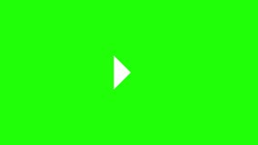 Highlight arrow shape elements of Motion graphics with Green Screen. Arrow pointing to the right side on Green Screen. Video animation of arrow sign. 4K Animated direction sign Green Screen.