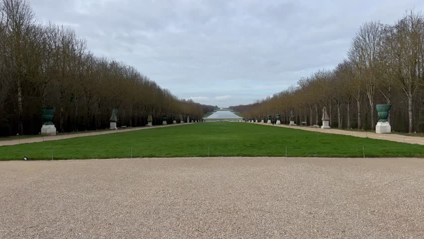Versailles Chateau Palace gardens in Paris, France