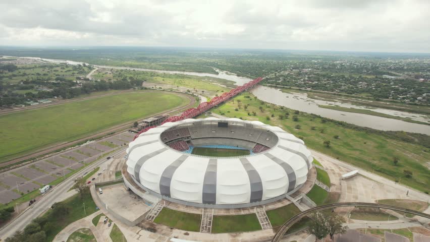 Aerial view of Estadio Unico Madre de Ciudades Stadium, Santiago del Estero, Argentina.