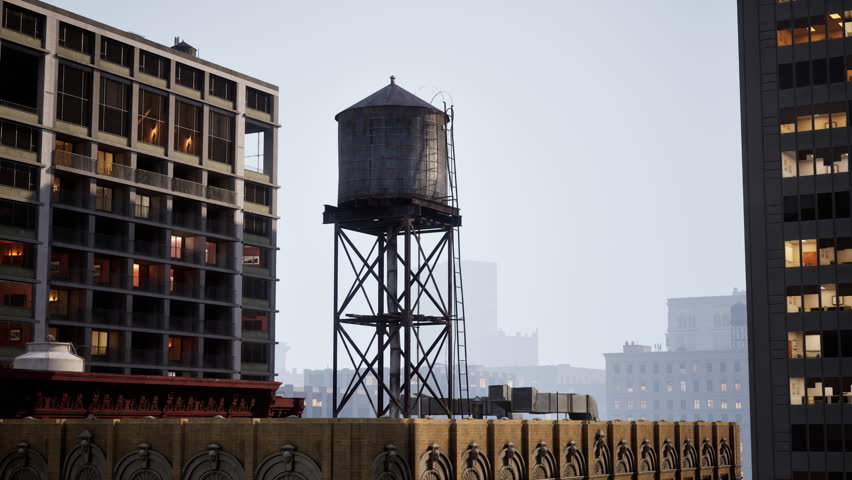 new york water tower tank detail