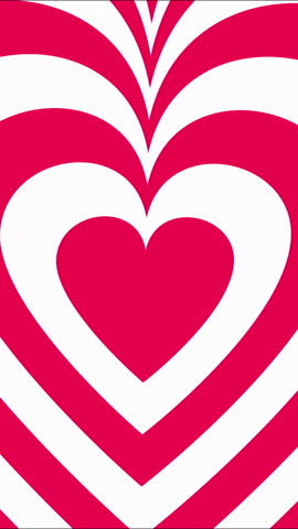 Hypnotizing Valentines Day Hearts Animation Vertical Video Background Royalty-Free Stock Footage #3460548905