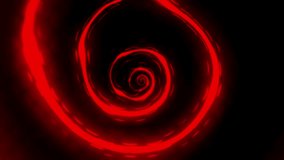 Animation of infinite golden glowing spiral void