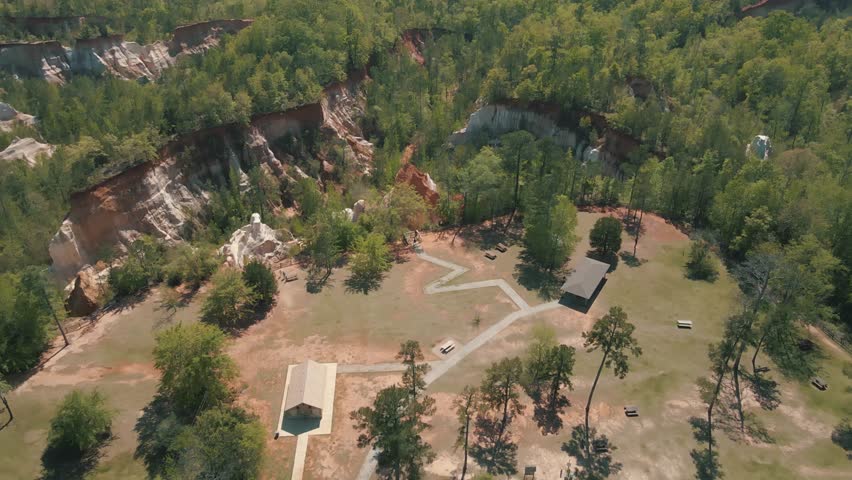 Epic drone footage reveal of Providence Canyon State Park in Georgia